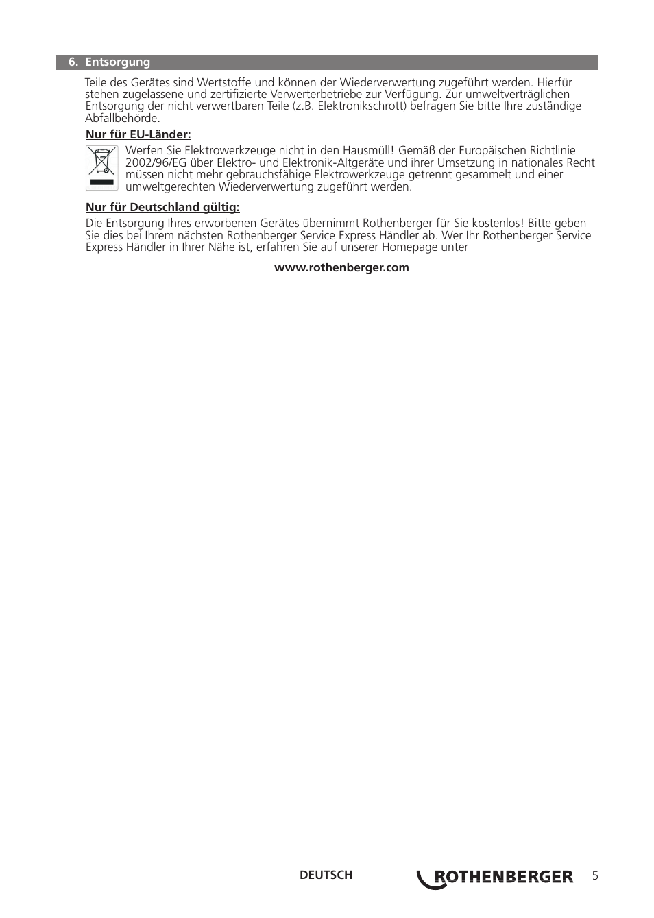 ROTHENBERGER ROCOOL 600 User Manual | Page 9 / 80