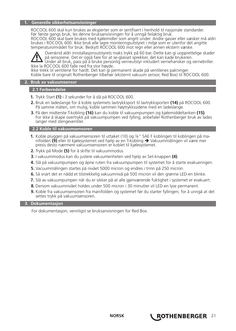 ROTHENBERGER ROCOOL Vac-Probe User Manual | Page 25 / 44