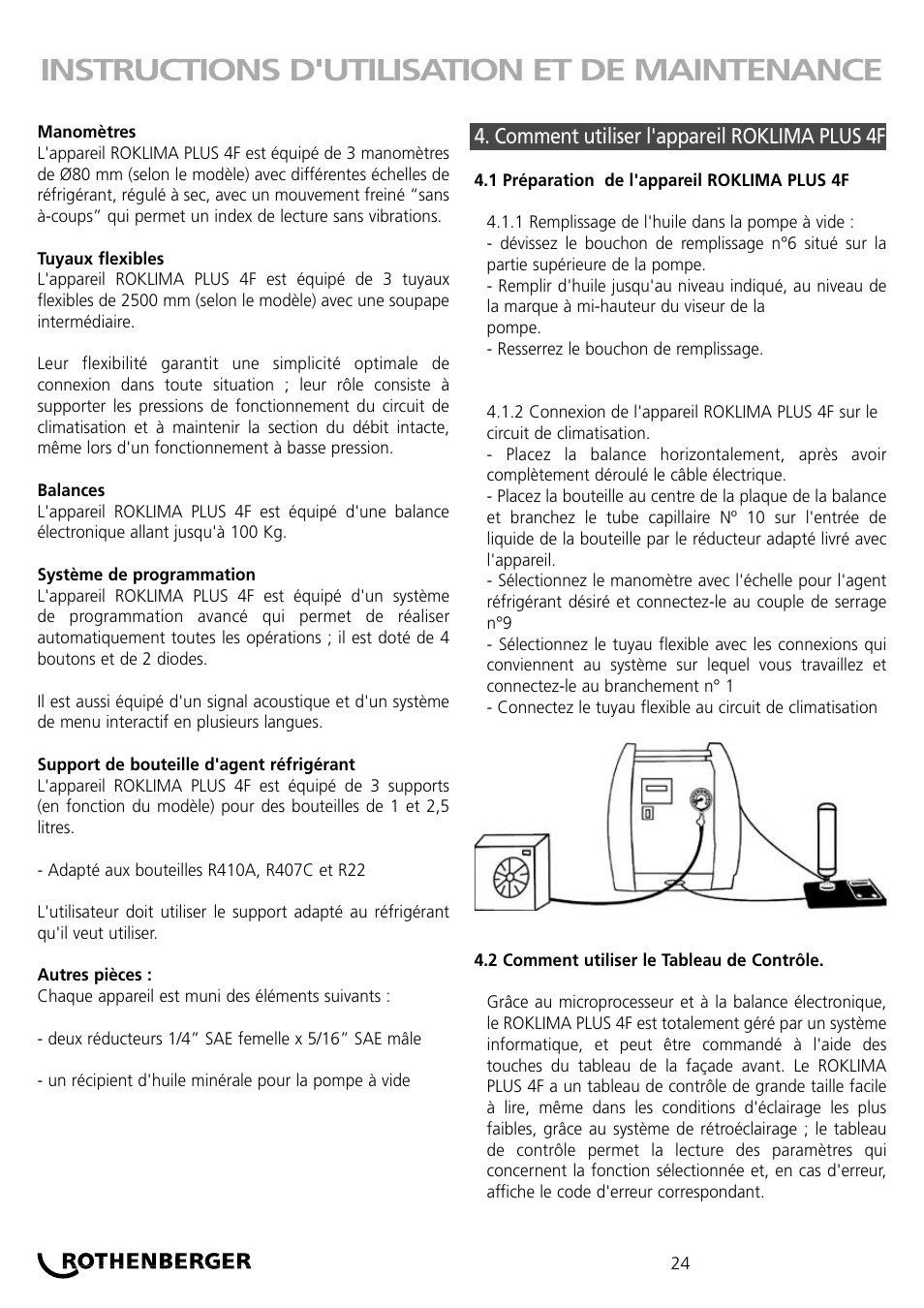 Instructions d'utilisation et de maintenance | ROTHENBERGER ROKLIMA MULTI 4F User Manual | Page 24 / 80