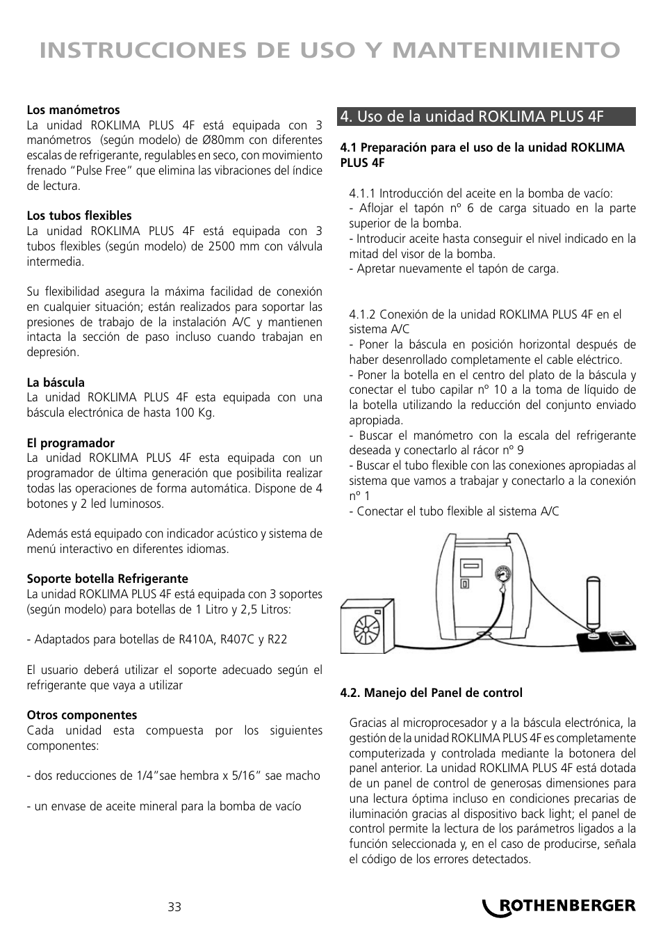 Instrucciones de uso y mantenimiento | ROTHENBERGER ROKLIMA MULTI 4F User Manual | Page 33 / 80