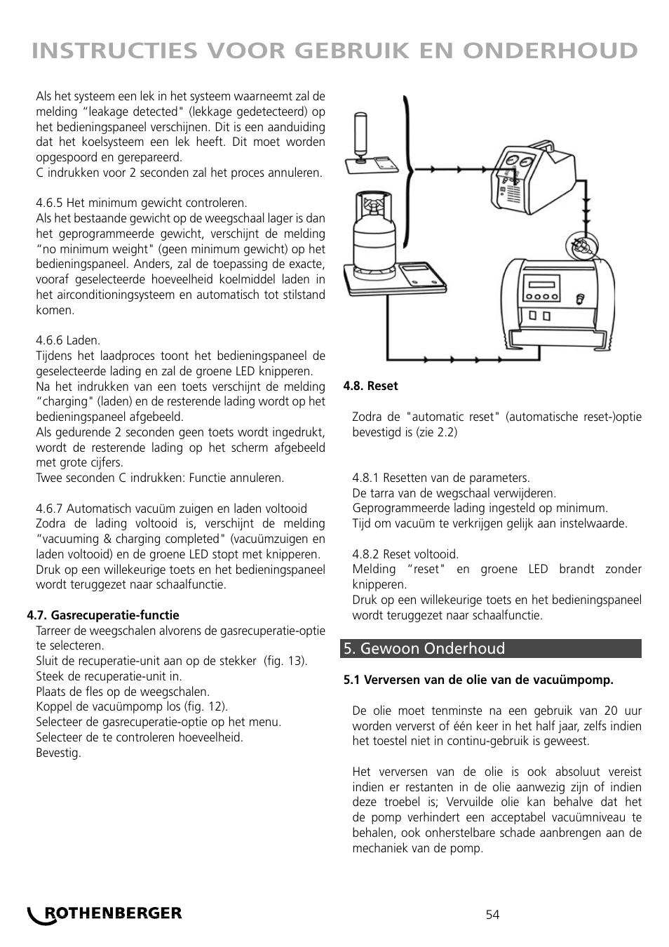 Instructies voor gebruik en onderhoud | ROTHENBERGER ROKLIMA MULTI 4F User Manual | Page 54 / 80