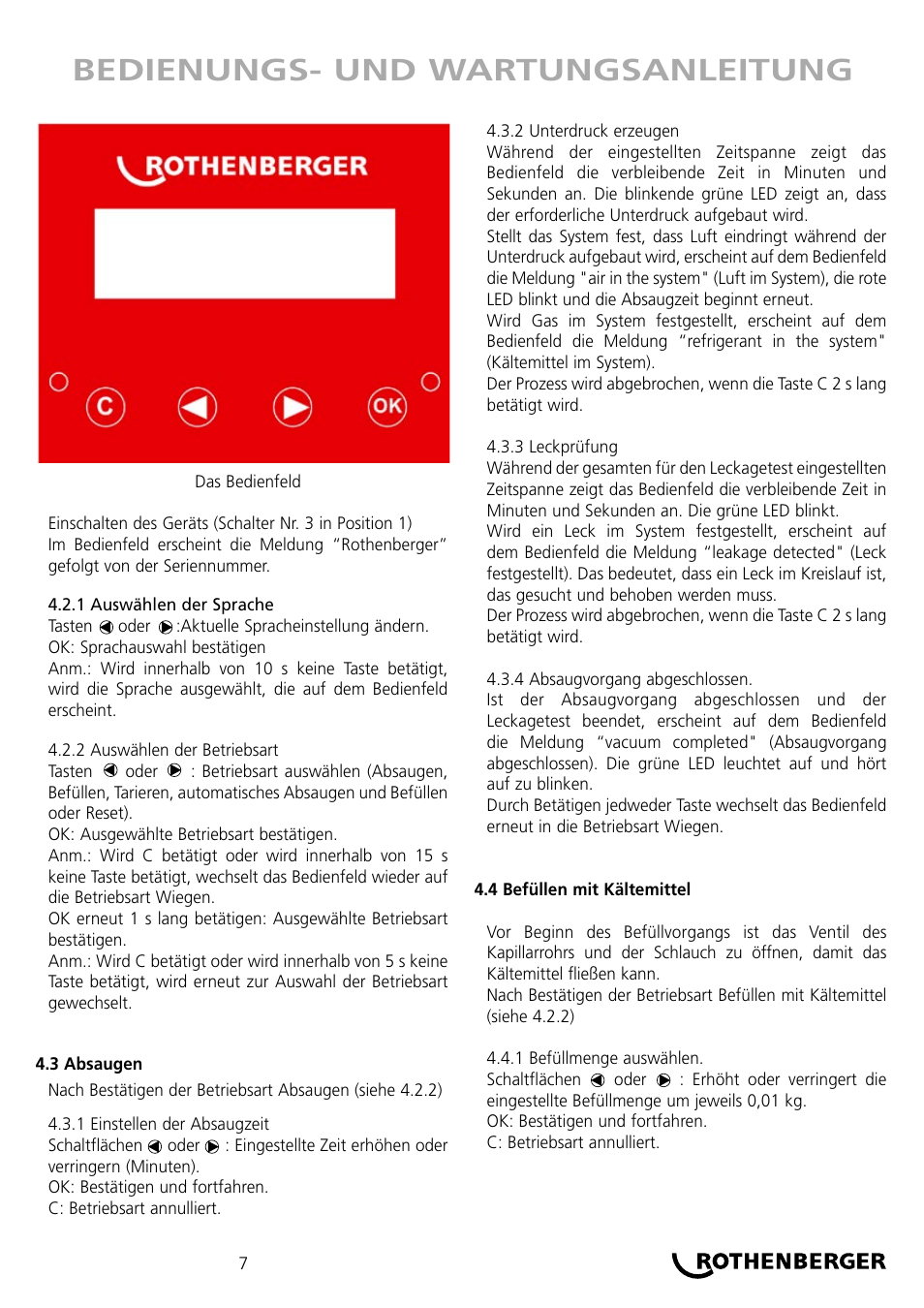Bedienungs- und wartungsanleitung | ROTHENBERGER ROKLIMA MULTI 4F User Manual | Page 7 / 80