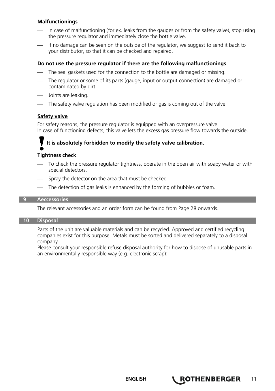 ROTHENBERGER Stickstoff-Set User Manual | Page 13 / 36