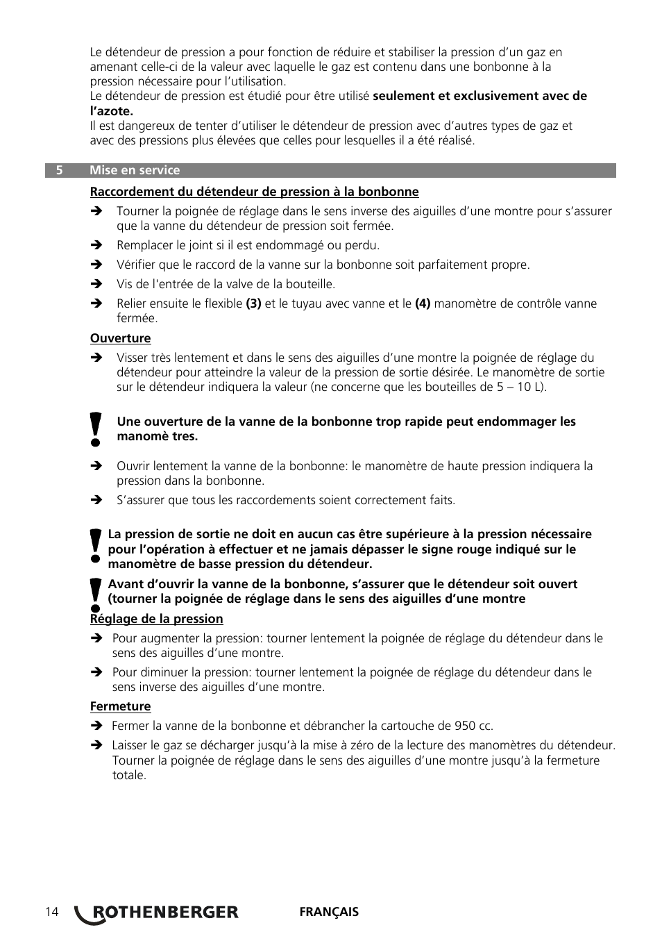 ROTHENBERGER Stickstoff-Set User Manual | Page 16 / 36