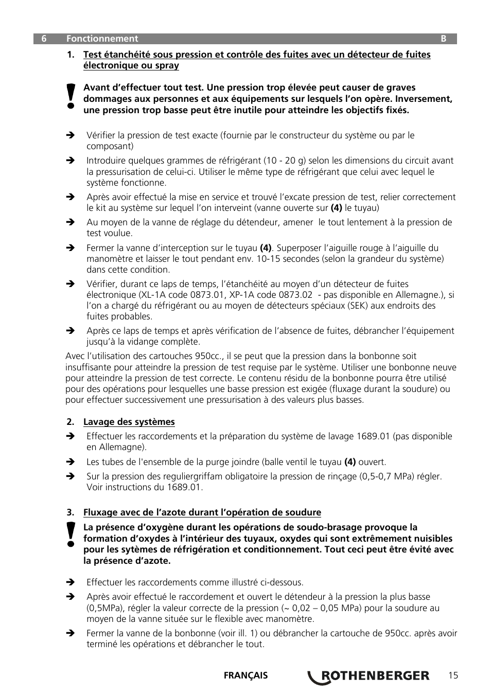ROTHENBERGER Stickstoff-Set User Manual | Page 17 / 36