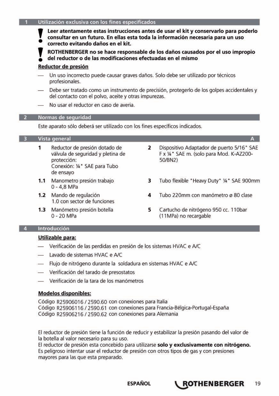 ROTHENBERGER Stickstoff-Set User Manual | Page 21 / 36