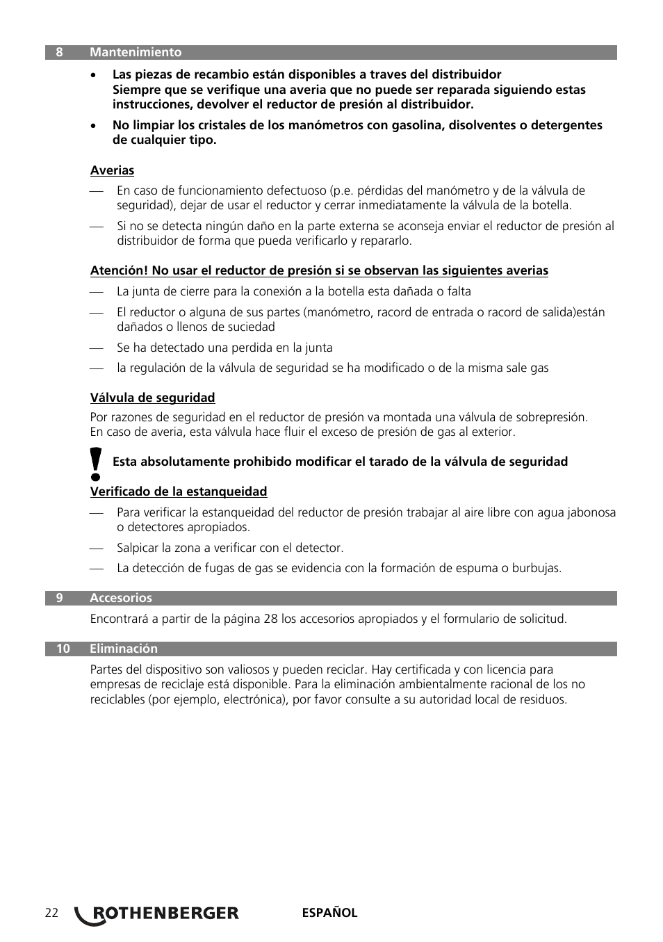 ROTHENBERGER Stickstoff-Set User Manual | Page 24 / 36