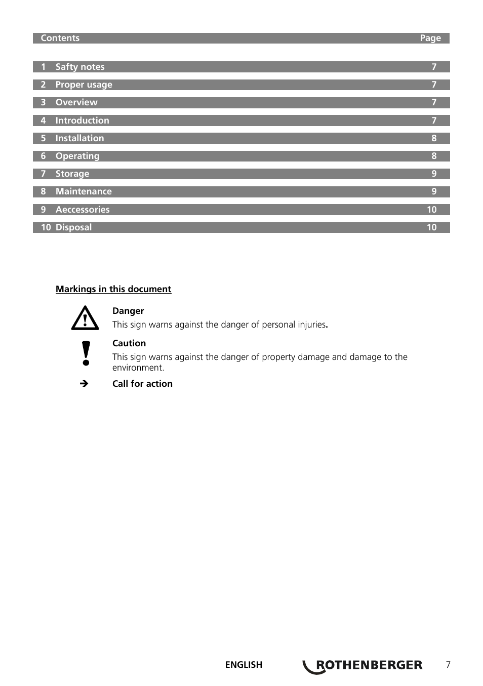 ROTHENBERGER Stickstoff-Set User Manual | Page 9 / 36