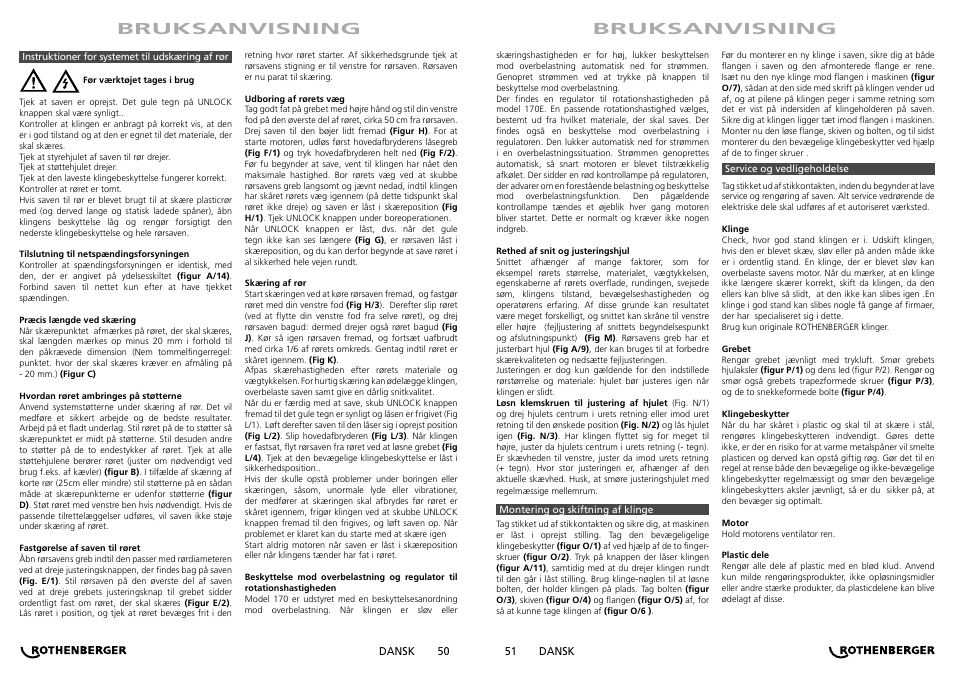 Bruksanvisning | ROTHENBERGER PIPECUT 170/170 E User Manual | Page 26 / 33