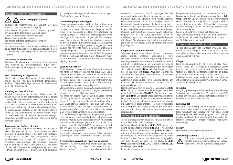 Användningsinstruktioner | ROTHENBERGER PIPECUT 170/170 E User Manual | Page 29 / 33