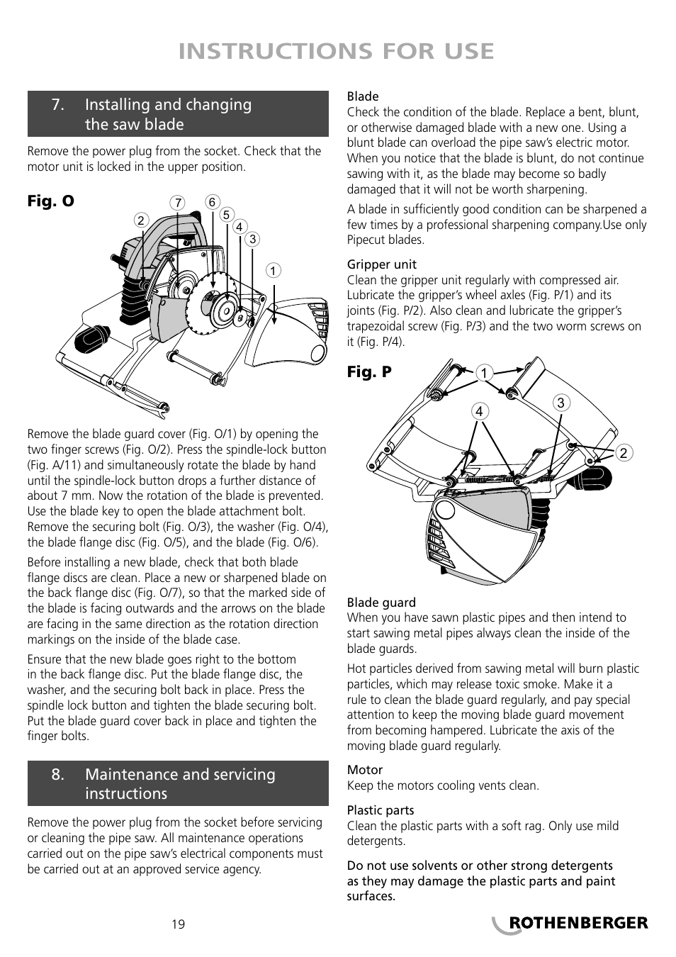 Instructions for use | ROTHENBERGER PIPECUT 360 PRO User Manual | Page 19 / 68
