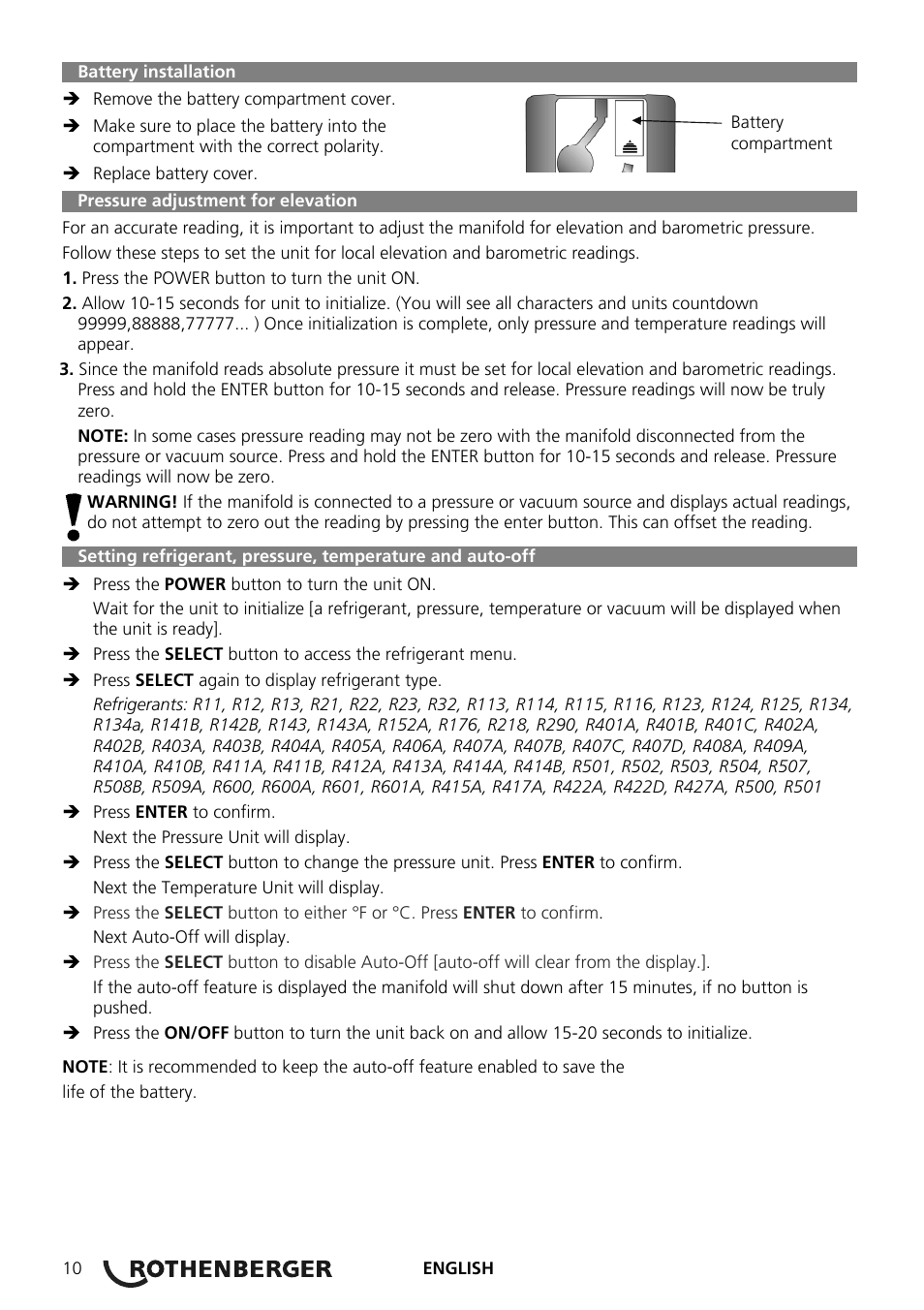 ROTHENBERGER Digitales Monteurhilfe Set User Manual | Page 12 / 28
