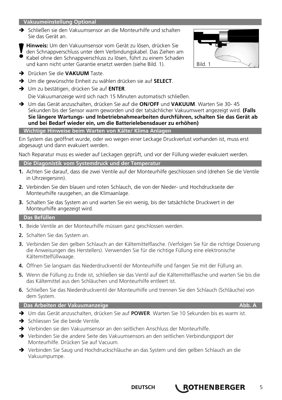 ROTHENBERGER Digitales Monteurhilfe Set User Manual | Page 7 / 28