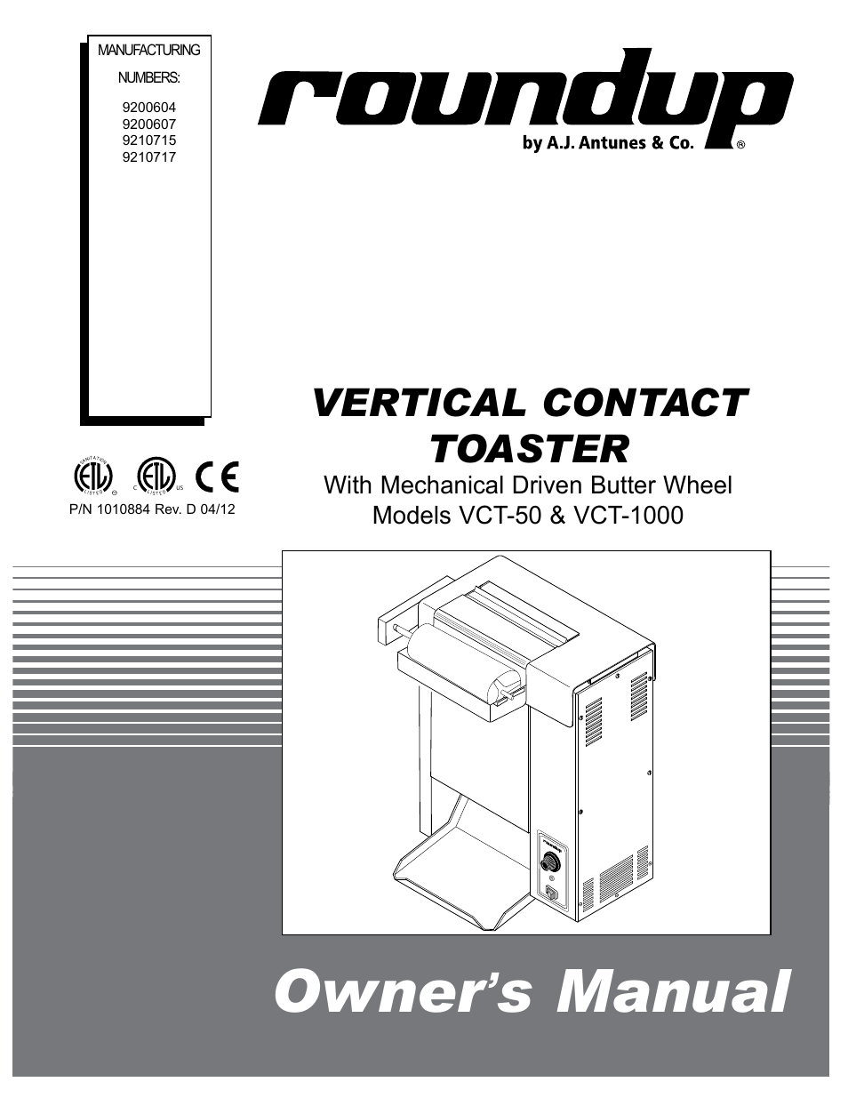 A.J. Antunes & Co VCT-1000 9210717 User Manual | 24 pages