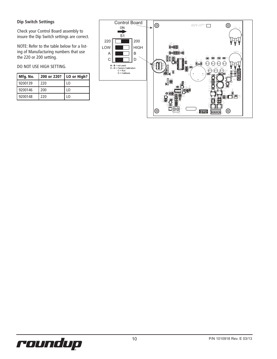 Control board | A.J. Antunes & Co MT-12 9200148 User Manual | Page 10 / 16