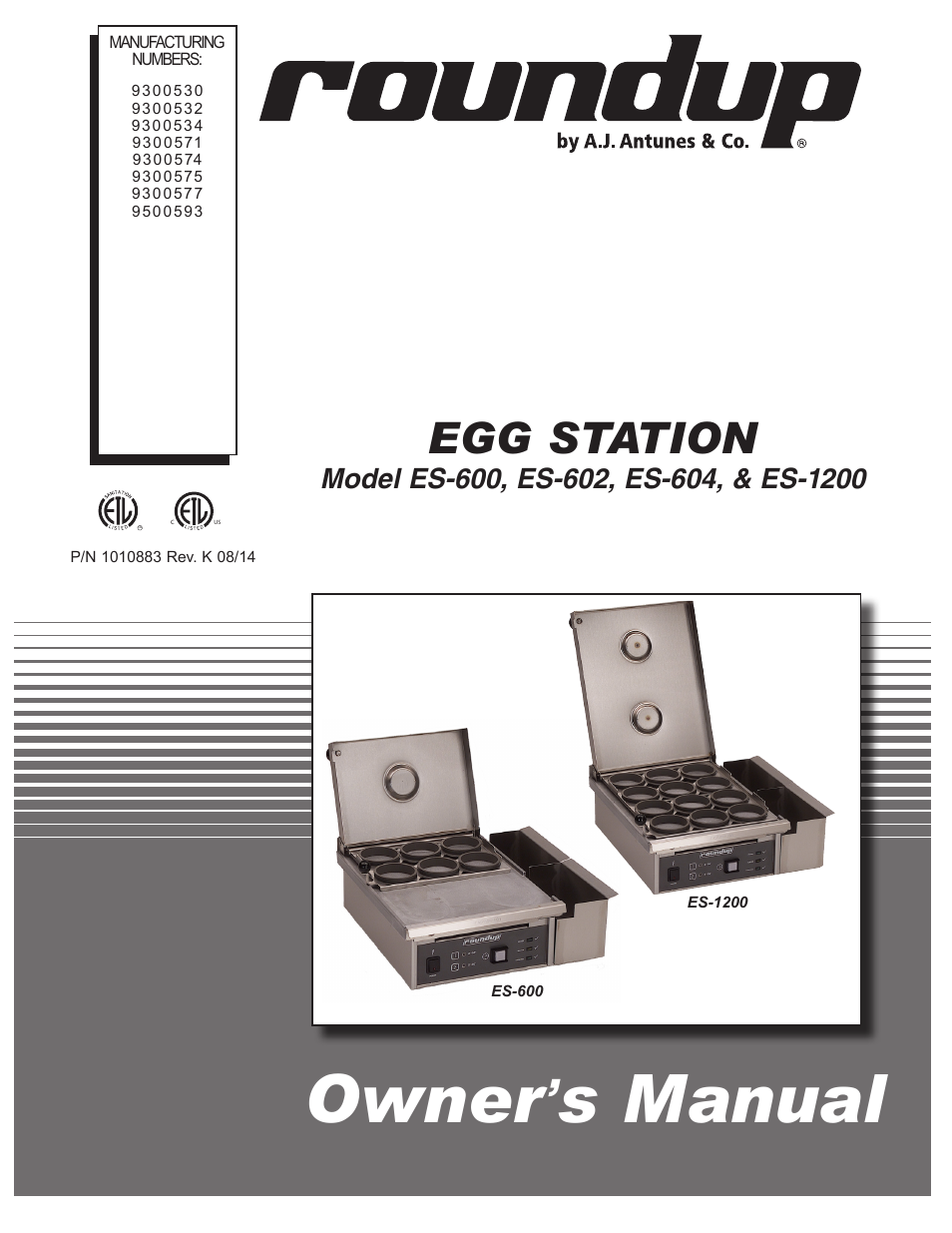 A.J. Antunes & Co ES-1200 9300534 User Manual | 20 pages
