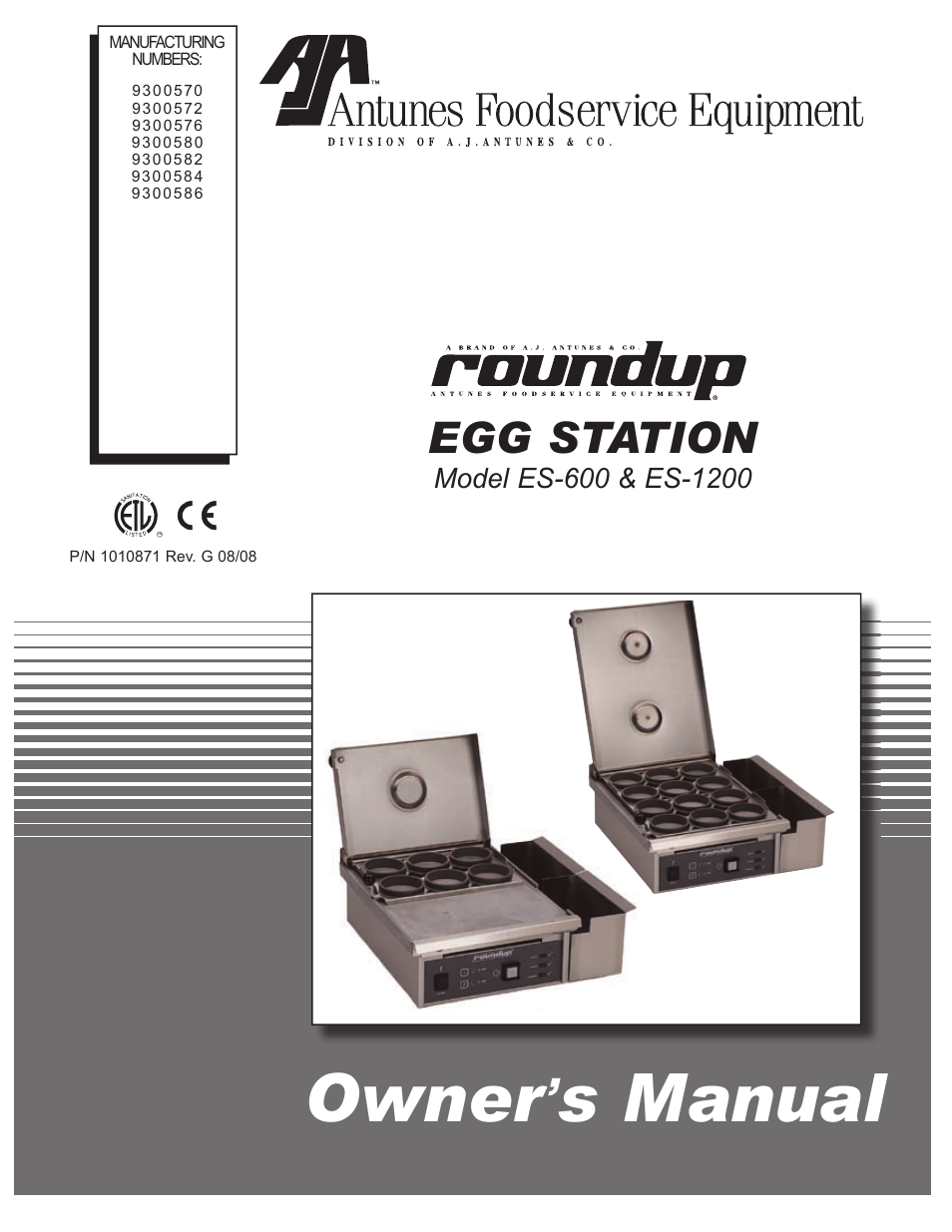 A.J. Antunes & Co ES-1200 9300586 User Manual | 16 pages