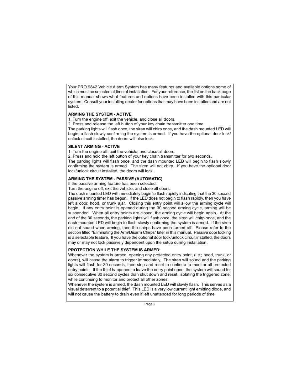Audiovox PRO 9842 User Manual | Page 2 / 6