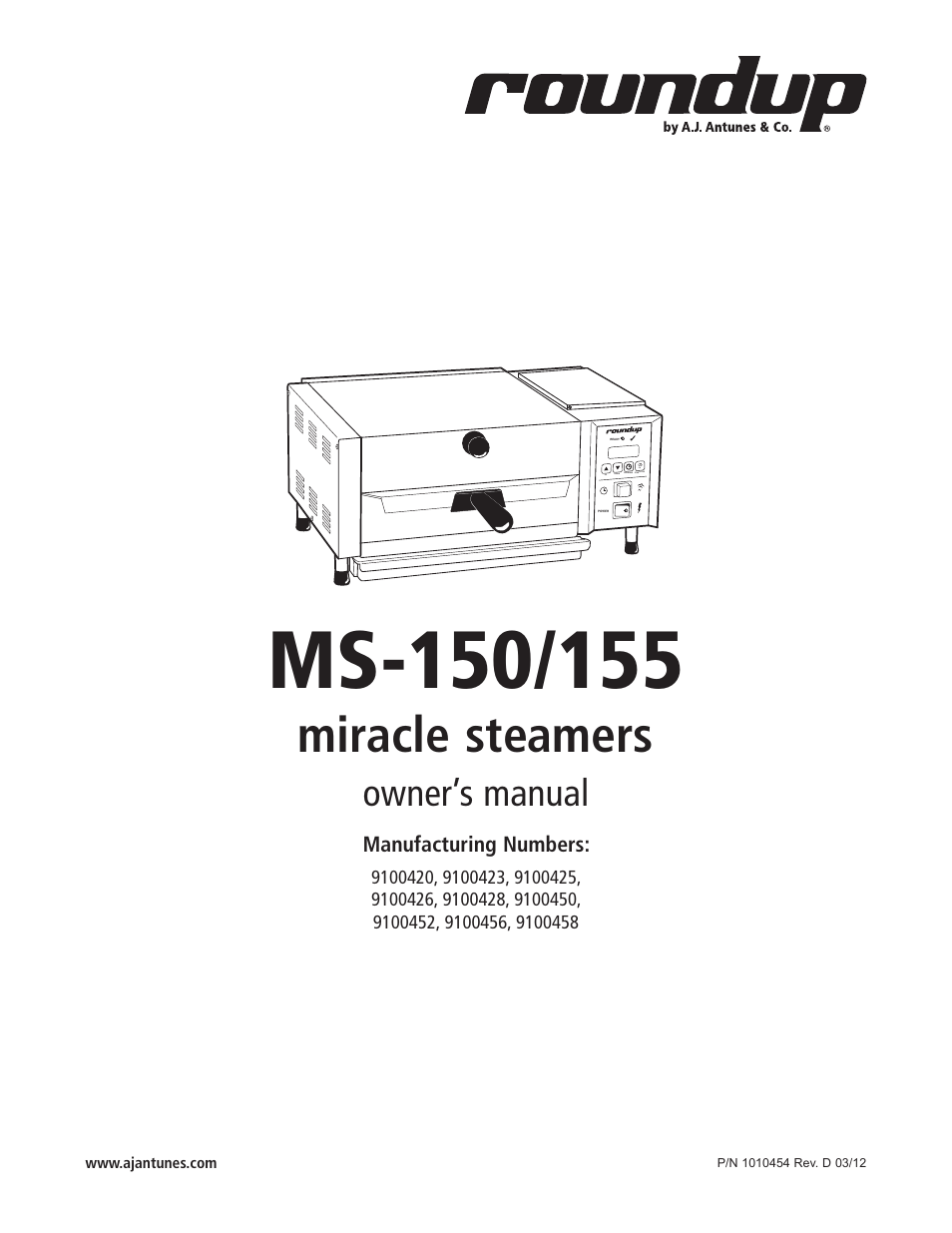 A.J. Antunes & Co MS-155 9100458 User Manual | 16 pages