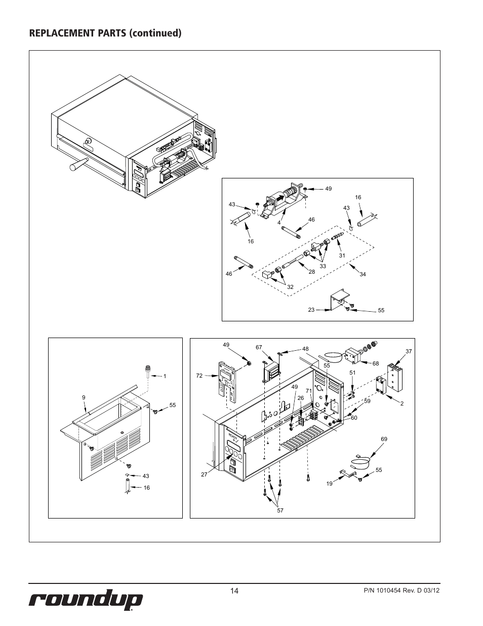 Replacement parts (continued) | A.J. Antunes & Co MS-155 9100458 User Manual | Page 14 / 16