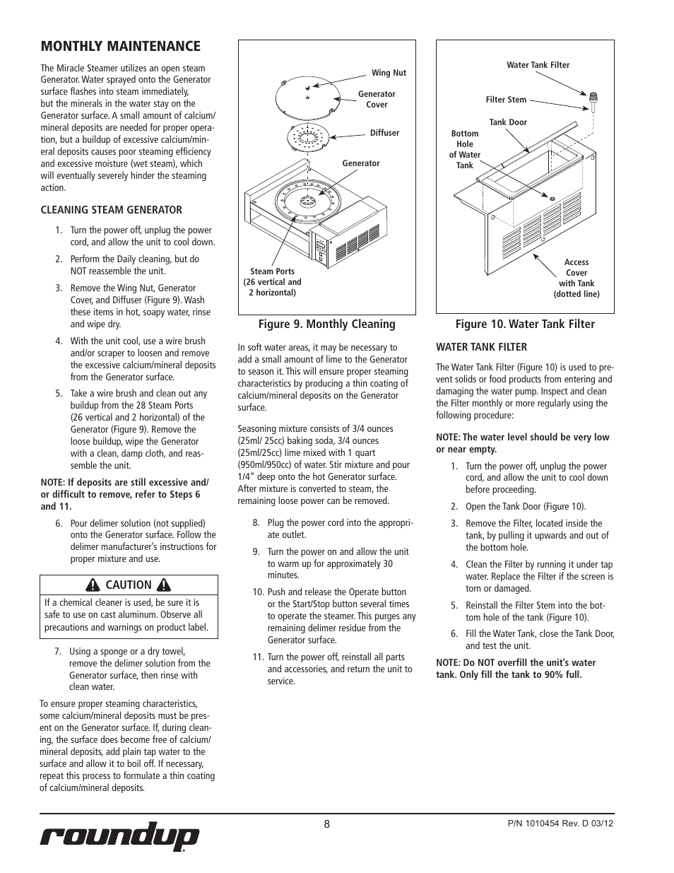 Monthly maintenance | A.J. Antunes & Co MS-155 9100458 User Manual | Page 8 / 16