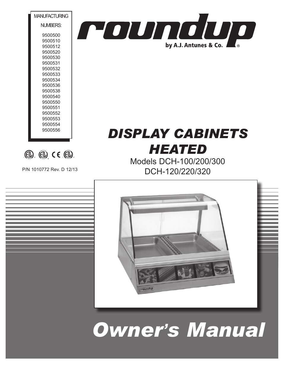 A.J. Antunes & Co DCH-320 9500550 User Manual | 24 pages