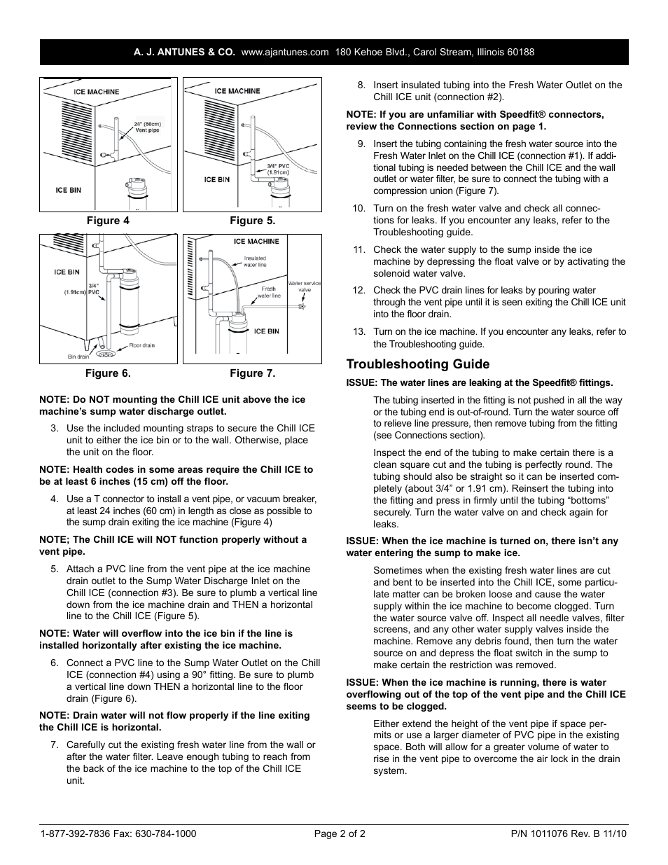 Troubleshooting guide | A.J. Antunes & Co ICE-H 9700922 User Manual | Page 2 / 2