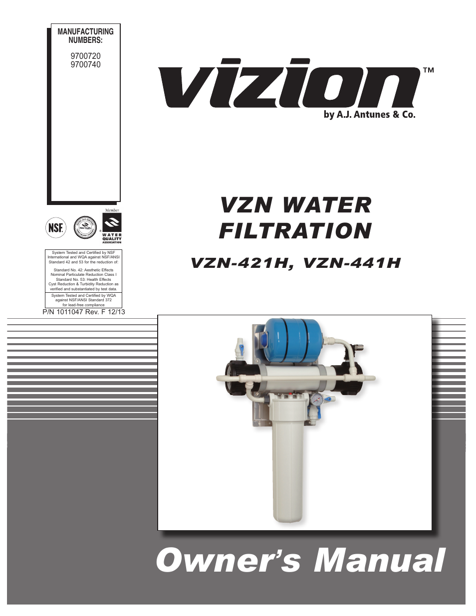 A.J. Antunes & Co VZN-441H 9700740 User Manual | 24 pages