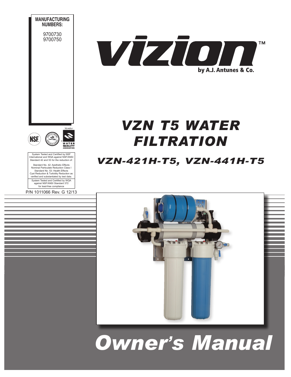 A.J. Antunes & Co VZN-441H-T5 9700750 User Manual | 24 pages