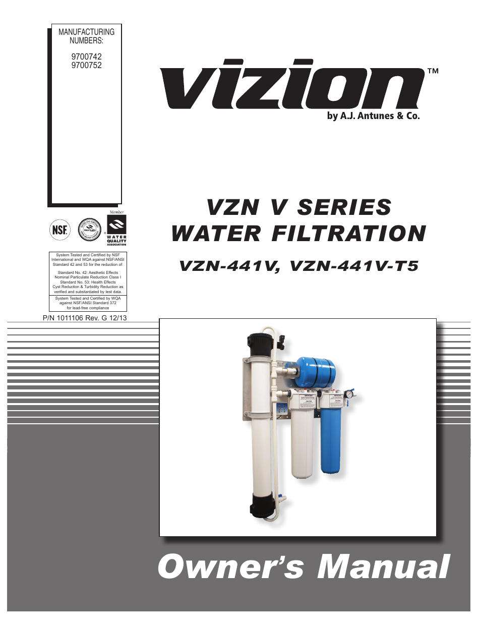 A.J. Antunes & Co VZN-441V-T5 9700752 User Manual | 24 pages