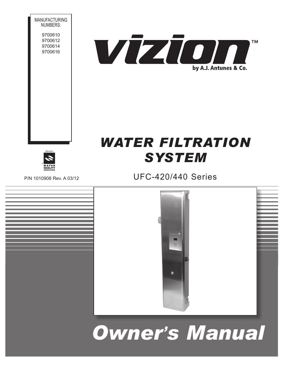 A.J. Antunes & Co UFC-440 9700616 User Manual | 20 pages