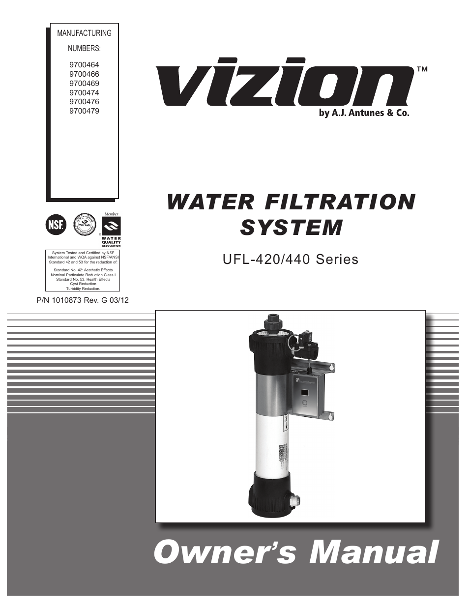 A.J. Antunes & Co UFL-440 9700479 User Manual | 20 pages