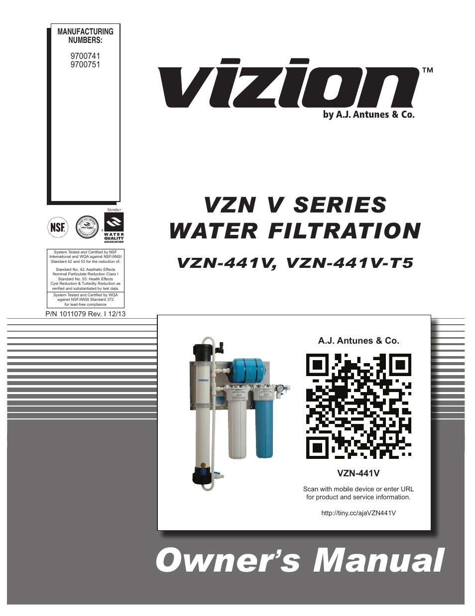 A.J. Antunes & Co VZN-441V-T5 9700751 User Manual | 24 pages