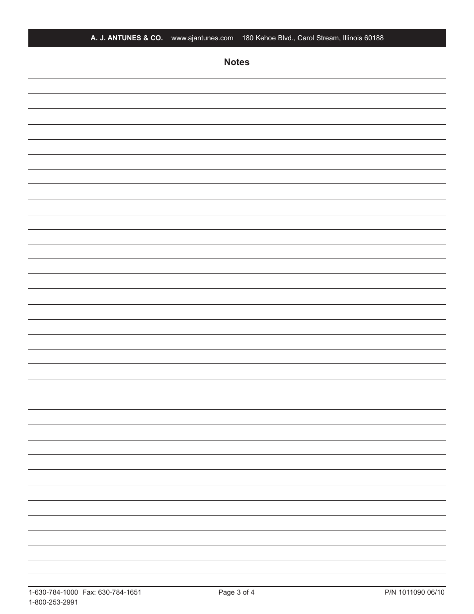 A.J. Antunes & Co HLC 8513230063 User Manual | Page 3 / 4