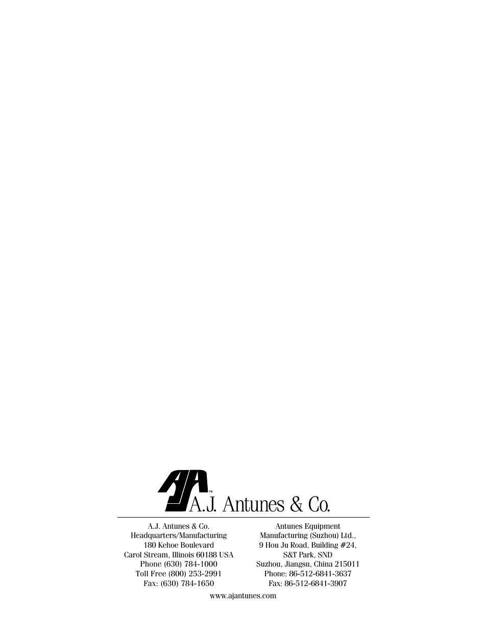 A.J. Antunes & Co JD-2O 801111315 User Manual | Page 4 / 4