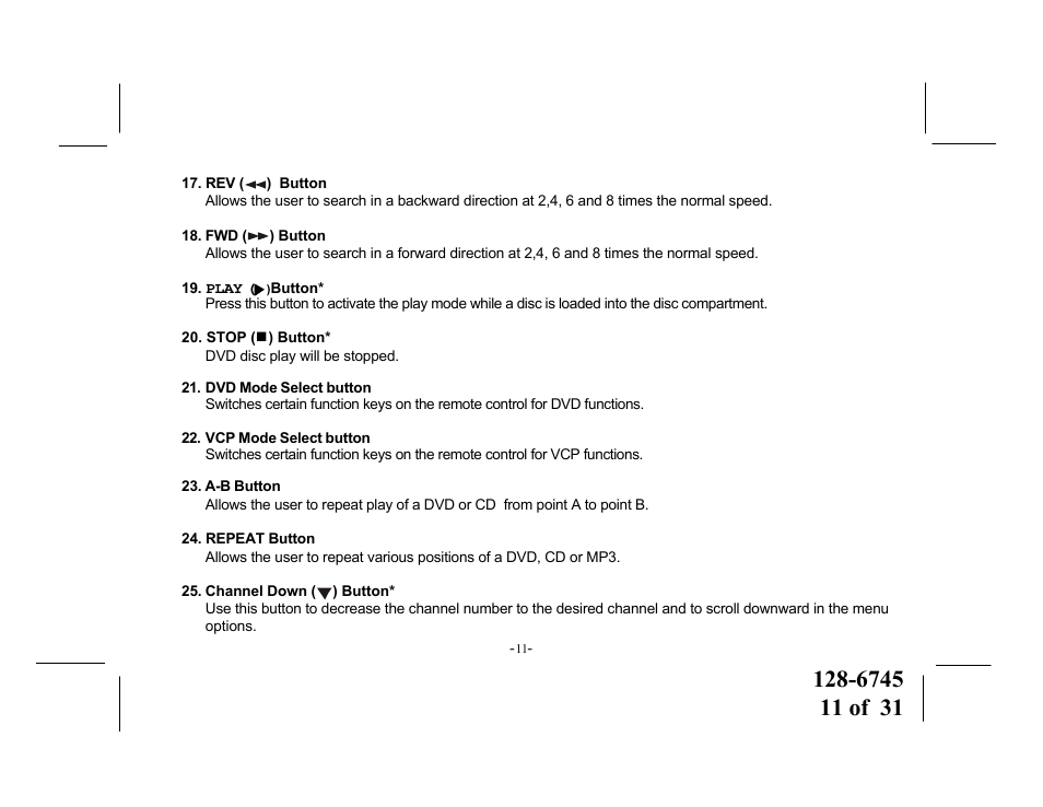 Audiovox PROV916 S User Manual | Page 11 / 31