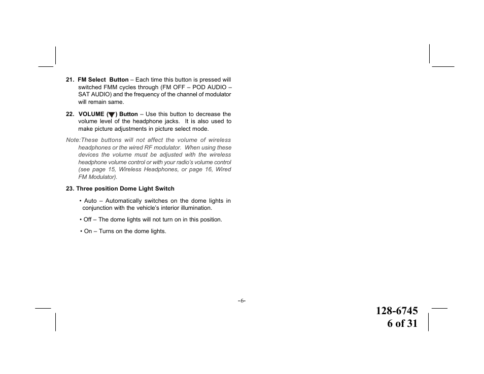 Audiovox PROV916 S User Manual | Page 6 / 31