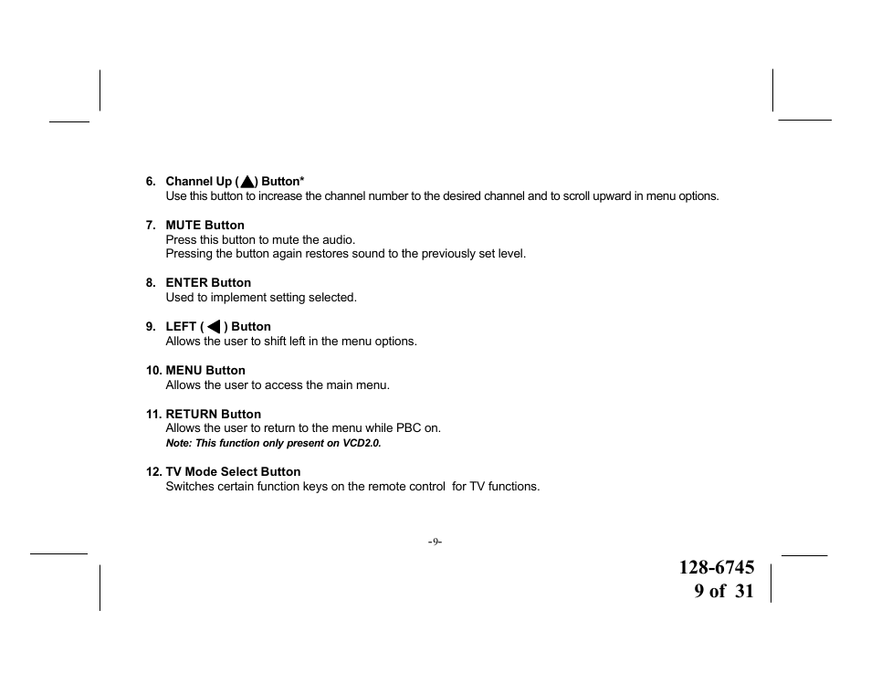 Audiovox PROV916 S User Manual | Page 9 / 31