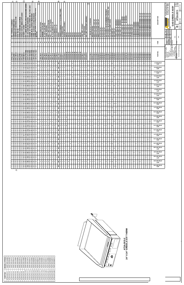 Sheet1, Drawing view1, Page 18/28 | Gas griddle assy, Gas griddle owners manual | AccuTemp ACCU-STEAM GAS GRIDDLE User Manual | Page 23 / 39