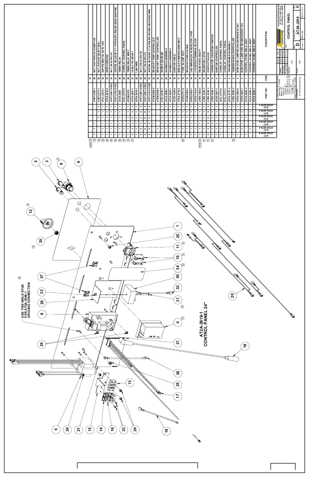 Rev-j, Drawing view1, Page 25/29 | Control panel | AccuTemp ACCU-STEAM GAS GRIDDLE User Manual | Page 30 / 39