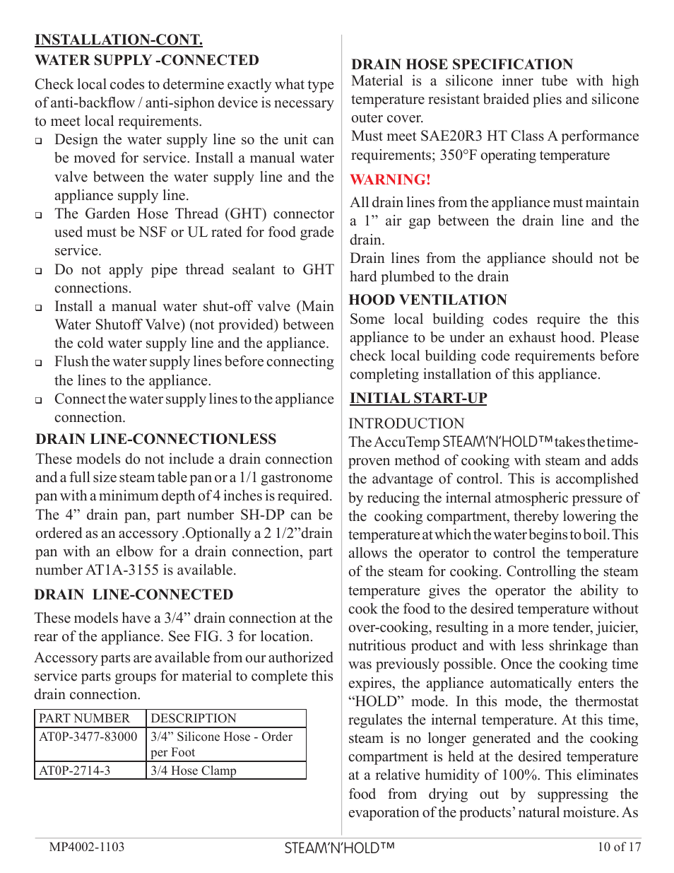 AccuTemp Steam N Hold User Manual | Page 10 / 17