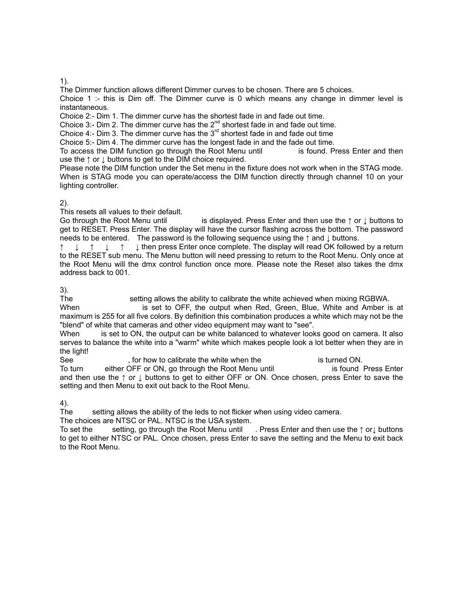 Settings | elektraLite eyeBall RGBWA (5-in-1) User Manual | Page 8 / 15