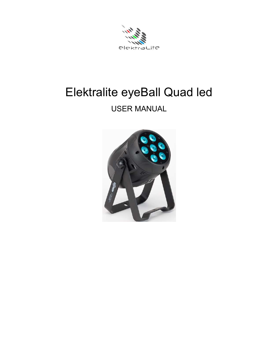 elektraLite eyeBall QUAD 7x12w LEDs User Manual | 14 pages