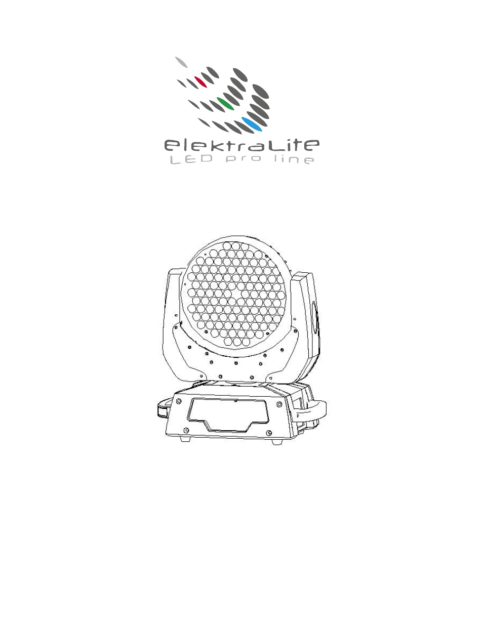 elektraLite Pancake QUAD 36-12W Quad LED Moving Yoke User Manual | 12 pages