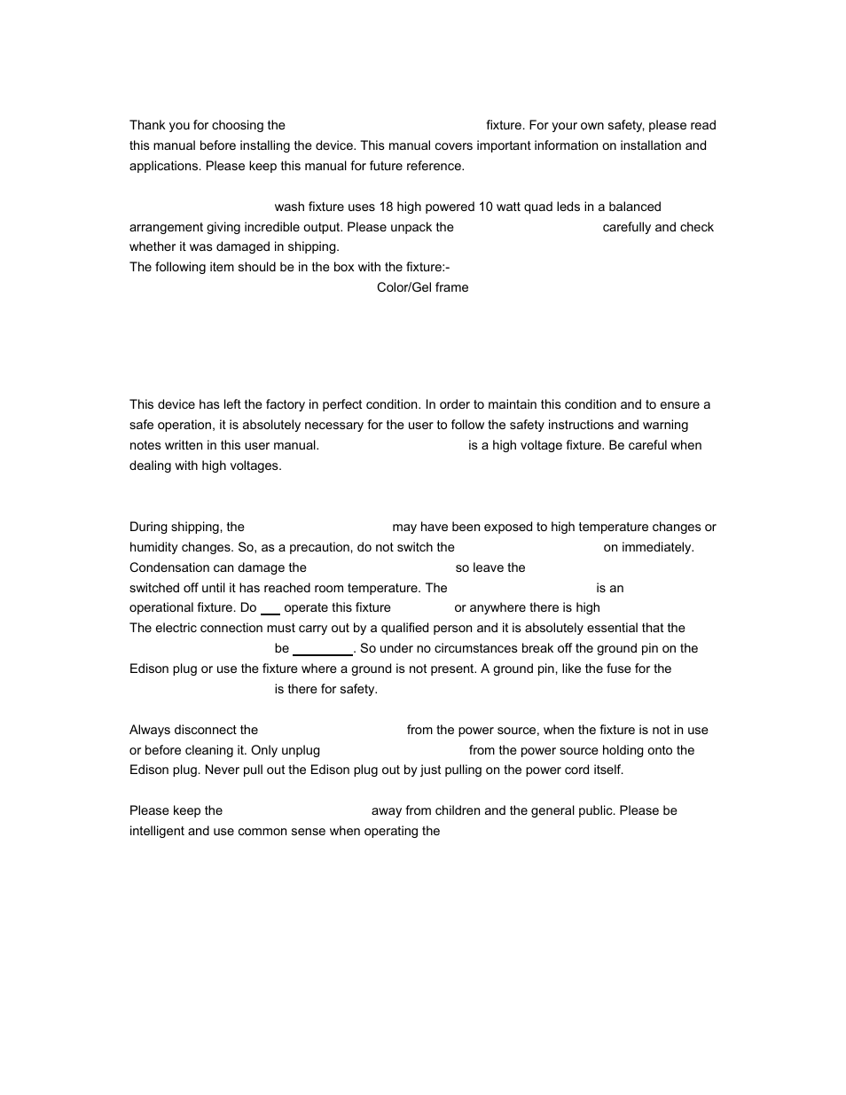 elektraLite 1018 RGBWA (5-in-1) User Manual | Page 2 / 18