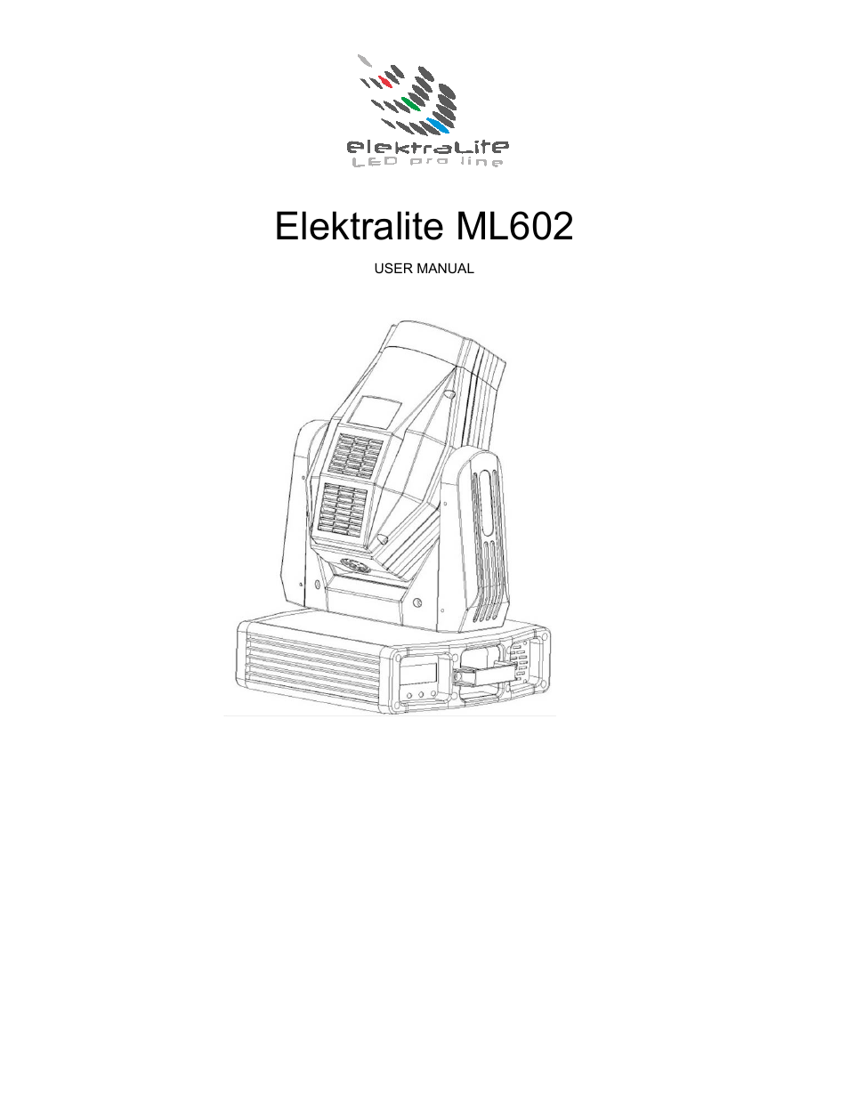 elektraLite ML-602 60W LED Moving Head Profile Spot User Manual | 9 pages