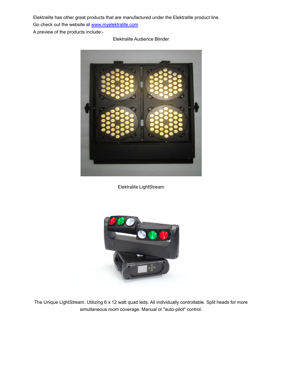 elektraLite ML-602 60W LED Moving Head Profile Spot User Manual | Page 8 / 9