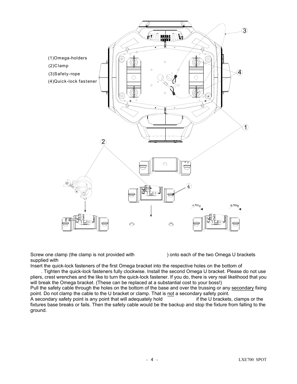 elektraLite LXE 700 Spot User Manual | Page 5 / 20