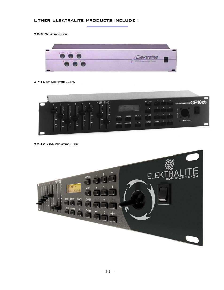 Other elektralite products include | elektraLite PaintCan 2.0 User Manual | Page 20 / 21