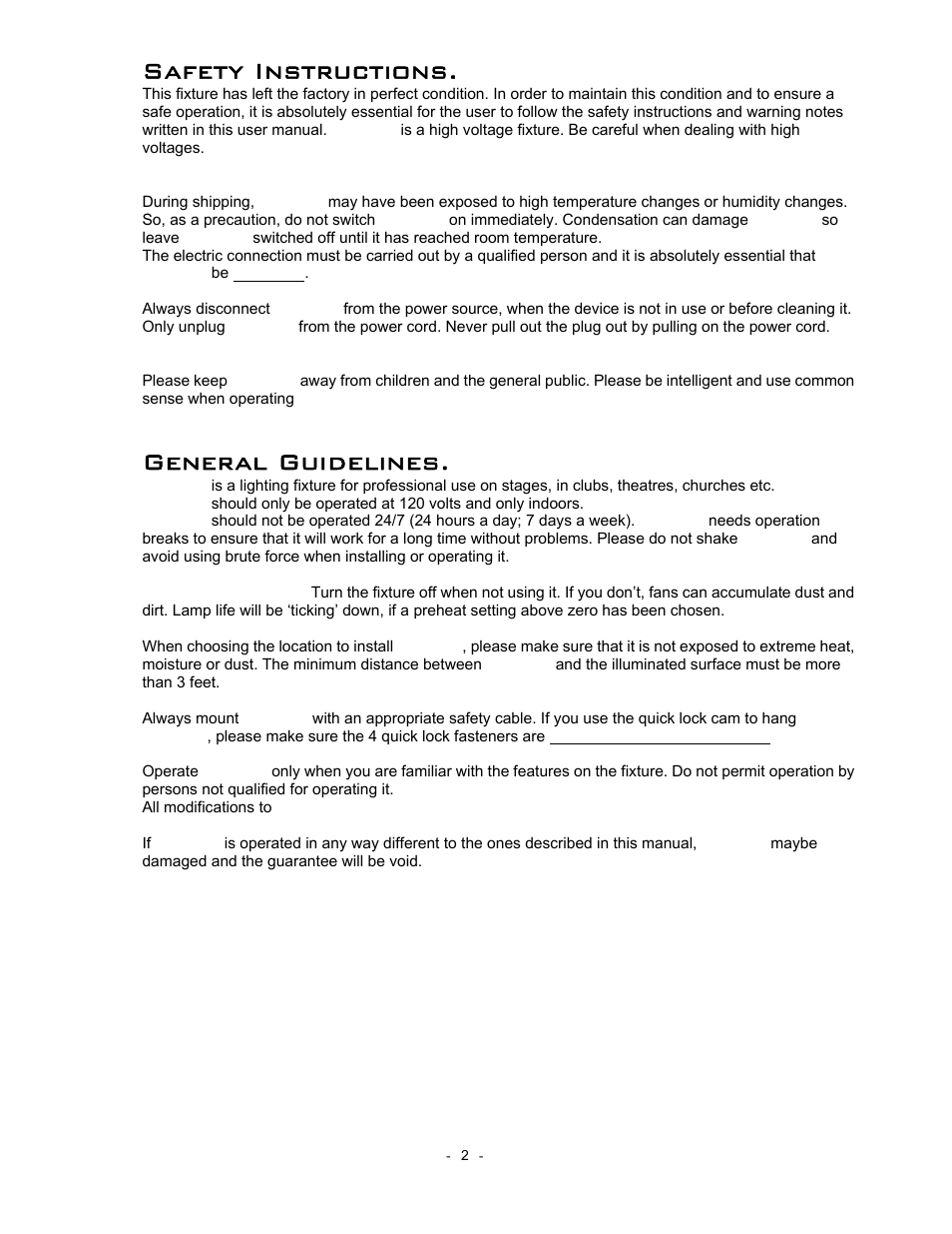 Safety instructions, General guidelines | elektraLite PaintCan 2.0 User Manual | Page 3 / 21